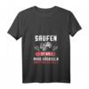 Damen Mais Häckseln Landwirt T-Shirt mit V-Ausschnitt  Lustiges Bier- und Alkohol-Geschenk für Landwirte, Männer und Frauen