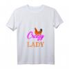 Damen Verrückte Hühner Lady Geschenk - Bauernhof T-Shirt mit V-Ausschnitt, ideales Geschenk für Tier- und Hühnerliebhaber zu Weihnachten & Geburtstag