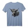 Schottisches Hochland-Rinder T-Shirt  Geschenk für Bauern, Züchter und Tierliebhaber, ideal für Geburtstage & Weihnachten