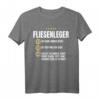 Lustiges Fliesenleger Geschenk - Witziges Bau Beruf T-Shirt für Kollegen, Freunde & Familie mit Humor