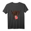 Hochlandrind Kuh Geschenk für Landwirte - Lustiges Retro T-Shirt für Kuhliebhaber & Bauern zum Geburtstag oder Weihnachten