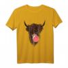 Hochlandrind Kuh Geschenk für Landwirte - Lustiges Retro T-Shirt für Kuhliebhaber & Bauern zum Geburtstag oder Weihnachten