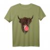 Hochlandrind Kuh Geschenk für Landwirte - Lustiges Retro T-Shirt für Kuhliebhaber & Bauern zum Geburtstag oder Weihnachten