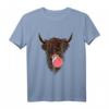 Hochlandrind Kuh Geschenk für Landwirte - Lustiges Retro T-Shirt für Kuhliebhaber & Bauern zum Geburtstag oder Weihnachten