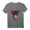 Hochlandrind Kuh Geschenk für Landwirte - Lustiges Retro T-Shirt für Kuhliebhaber & Bauern zum Geburtstag oder Weihnachten