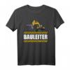 Bauleiter T-Shirt mit Großem Bagger Motiv - Geschenk für Bauarbeiter, Handwerker, Azubi & Arbeitskollegen auf der Baustelle