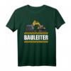 Bauleiter T-Shirt mit Großem Bagger Motiv - Geschenk für Bauarbeiter, Handwerker, Azubi & Arbeitskollegen auf der Baustelle