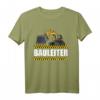 Bauleiter T-Shirt mit Großem Bagger Motiv - Geschenk für Bauarbeiter, Handwerker, Azubi & Arbeitskollegen auf der Baustelle