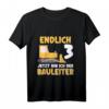 Kinder Endlich 3 jetzt bin ich der Bauleiter T-Shirt  Lustiges Baustellen Geschenk zum 3. Geburtstag für Jungen & Bagger Liebhaber