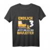 Kinder Endlich 3 jetzt bin ich der Bauleiter T-Shirt  Lustiges Baustellen Geschenk zum 3. Geburtstag für Jungen & Bagger Liebhaber