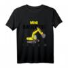 Kinder Bauherr Mädchen T-Shirt - Mini Bauleiter Papa's Rechte Hand mit Bagger Motiv für Richtfest & Baubeginn