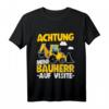 Kinder Mini Bauherr T-Shirt mit Baggerlader  Lustiges Baustellen Outfit für kleine Bauleiter, Handwerker & Baustellenfans
