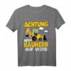 Kinder Mini Bauherr T-Shirt mit Baggerlader  Lustiges Baustellen Outfit für kleine Bauleiter, Handwerker & Baustellenfans