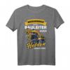 Herren Baggerfahrer T-Shirt - Weil Bauleiter auch Helden brauchen Lustiges Baustellen Motiv für Bauarbeiter und Straßenarbeiter