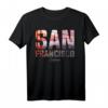 San Francisco Bay Golden Gate Bridge Skyscape T-Shirt  Geschenkidee für San Francisco Fans und Reisebegeisterte
