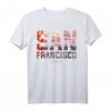 San Francisco Bay Golden Gate Bridge Skyscape T-Shirt  Geschenkidee für San Francisco Fans und Reisebegeisterte