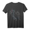 Buntes American Football Spieler Farblinien Design T-Shirt  Perfekt für Football Fans, Playoffs & Football Parties