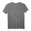 Buntes American Football Spieler Farblinien Design T-Shirt  Perfekt für Football Fans, Playoffs & Football Parties