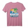 Beamter auf Lebenszeit T-Shirt mit Strandmotiv  Lustiges Geschenk für Beamte, Lehrer, Zollbeamte & Polizisten nach der Probezeit