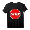 Lustiges STOP Verkehrszeichen T-Shirt  Geschenk für Polizisten, Verkehrserzieher, Kinder & Karnevals Kostümidee