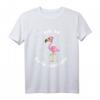Lustiges Flamingo T-Shirt mit Spruch 'Bin da kann losgehen'  Perfektes Geschenk für Damen, Mädchen & Tierliebhaber
