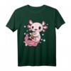 Cooles Boba Tee Kawaii Axolotl Bubble Tea T-Shirt - Lustiges Geschenk für Bubble Tea Fans und Axolotl Liebhaber