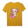 Cooles Boba Tee Kawaii Axolotl Bubble Tea T-Shirt - Lustiges Geschenk für Bubble Tea Fans und Axolotl Liebhaber
