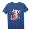 Cooles Boba Tee Kawaii Axolotl Bubble Tea T-Shirt - Lustiges Geschenk für Bubble Tea Fans und Axolotl Liebhaber