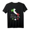 Italia - Bella Italia Landkarte T-Shirt mit italienischer Flagge für Urlaub, Sommer & Italienfans