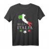Italia - Bella Italia Landkarte T-Shirt mit italienischer Flagge für Urlaub, Sommer & Italienfans
