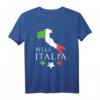 Italia - Bella Italia Landkarte T-Shirt mit italienischer Flagge für Urlaub, Sommer & Italienfans