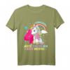Kinder T-Shirt zum 4. Geburtstag - Einhorn & Prinzessin Geschenk für Mädchen, Mitgebsel & Partydeko