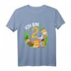 Kinder 2. Geburtstag T-Shirt mit Dschungel Motiven  Niedliches Geburtstagsgeschenk für Zweijährige Jungen und Mädchen