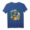 Kinder 2. Geburtstag T-Shirt mit Dschungel Motiven  Niedliches Geburtstagsgeschenk für Zweijährige Jungen und Mädchen