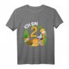 Kinder 2. Geburtstag T-Shirt mit Dschungel Motiven  Niedliches Geburtstagsgeschenk für Zweijährige Jungen und Mädchen