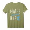 Lustiges Mathelehrer Geschenk - 'Mathe macht mich Happy' T-Shirt für Lehrer, Referendare & Schüler zum Abschied & Danke