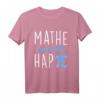 Lustiges Mathelehrer Geschenk - 'Mathe macht mich Happy' T-Shirt für Lehrer, Referendare & Schüler zum Abschied & Danke