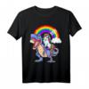 Einhorn reitet T Rex Dinosaurier T-Shirt  Lustiges Fantasy Outfit für Kinder, Mädchen & Jungen, perfekt als Geburtstagsgeschenk