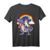 Einhorn reitet T Rex Dinosaurier T-Shirt  Lustiges Fantasy Outfit für Kinder, Mädchen & Jungen, perfekt als Geburtstagsgeschenk