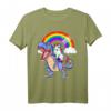 Einhorn reitet T Rex Dinosaurier T-Shirt  Lustiges Fantasy Outfit für Kinder, Mädchen & Jungen, perfekt als Geburtstagsgeschenk