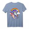 Einhorn reitet T Rex Dinosaurier T-Shirt  Lustiges Fantasy Outfit für Kinder, Mädchen & Jungen, perfekt als Geburtstagsgeschenk