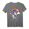 Einhorn reitet T Rex Dinosaurier T-Shirt  Lustiges Fantasy Outfit für Kinder, Mädchen & Jungen, perfekt als Geburtstagsgeschenk