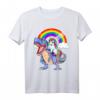 Einhorn reitet T Rex Dinosaurier T-Shirt  Lustiges Fantasy Outfit für Kinder, Mädchen & Jungen, perfekt als Geburtstagsgeschenk