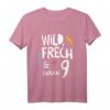 Kinder Wild, Frech & endlich 9. Geburtstag T-Shirt  Perfektes Geschenk für den neunten Kindergeburtstag