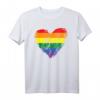 Regenbogen Herz LGBT Stolz T-Shirt - Buntes Gay CSD Gleichberechtigungs-Shirt für Pride & Unterstützung
