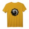 Schwarze Krähe T-Shirt mit mystischem Rabenmotiv vor Vollmond  Ideal für Vogel- und Naturliebhaber mit magischem Interesse