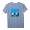 HapBunny T-Shirt in Blau mit Albumeinband - Klassisch geschnitten, doppelt genähter Saum