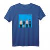 HapBunny T-Shirt in Blau mit Albumeinband - Klassisch geschnitten, doppelt genähter Saum
