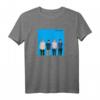 HapBunny T-Shirt in Blau mit Albumeinband - Klassisch geschnitten, doppelt genähter Saum