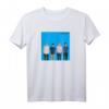 HapBunny T-Shirt in Blau mit Albumeinband - Klassisch geschnitten, doppelt genähter Saum